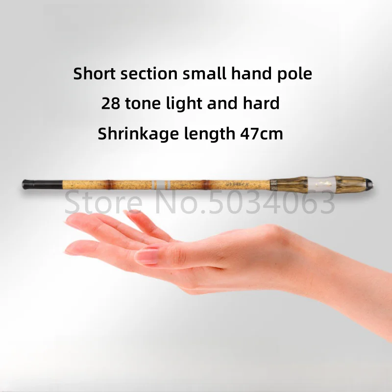 Caña de pescar telescópica ultraligera para viaje, caña de mano superdura para lago, alimentador de carpa, aparejos de cañas de pescar portátiles - imagen 4