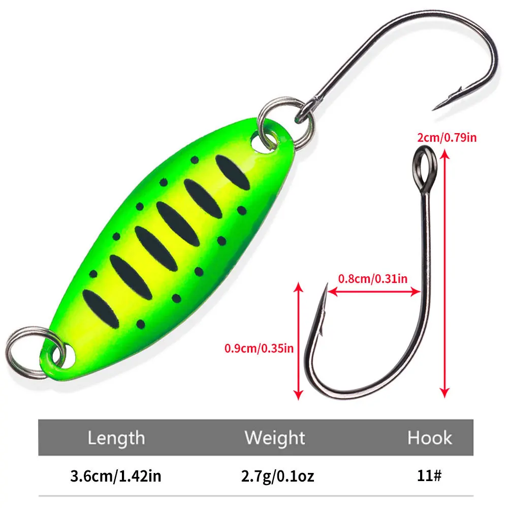 5 uds cebo para trucha cuchara de Metal señuelo de pesca Wobbler fundición Jigging accesorios de aparejos de pesca - imagen 5