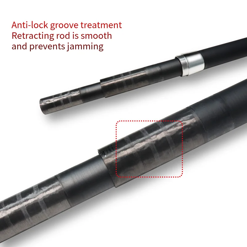 ZYZ-caña de red de pesca de 4,5 M, caña extensible de fibra de carbono 97% alta, accesorios de red de pesca, aparejos de caña de red de pesca de roca marina - imagen 4