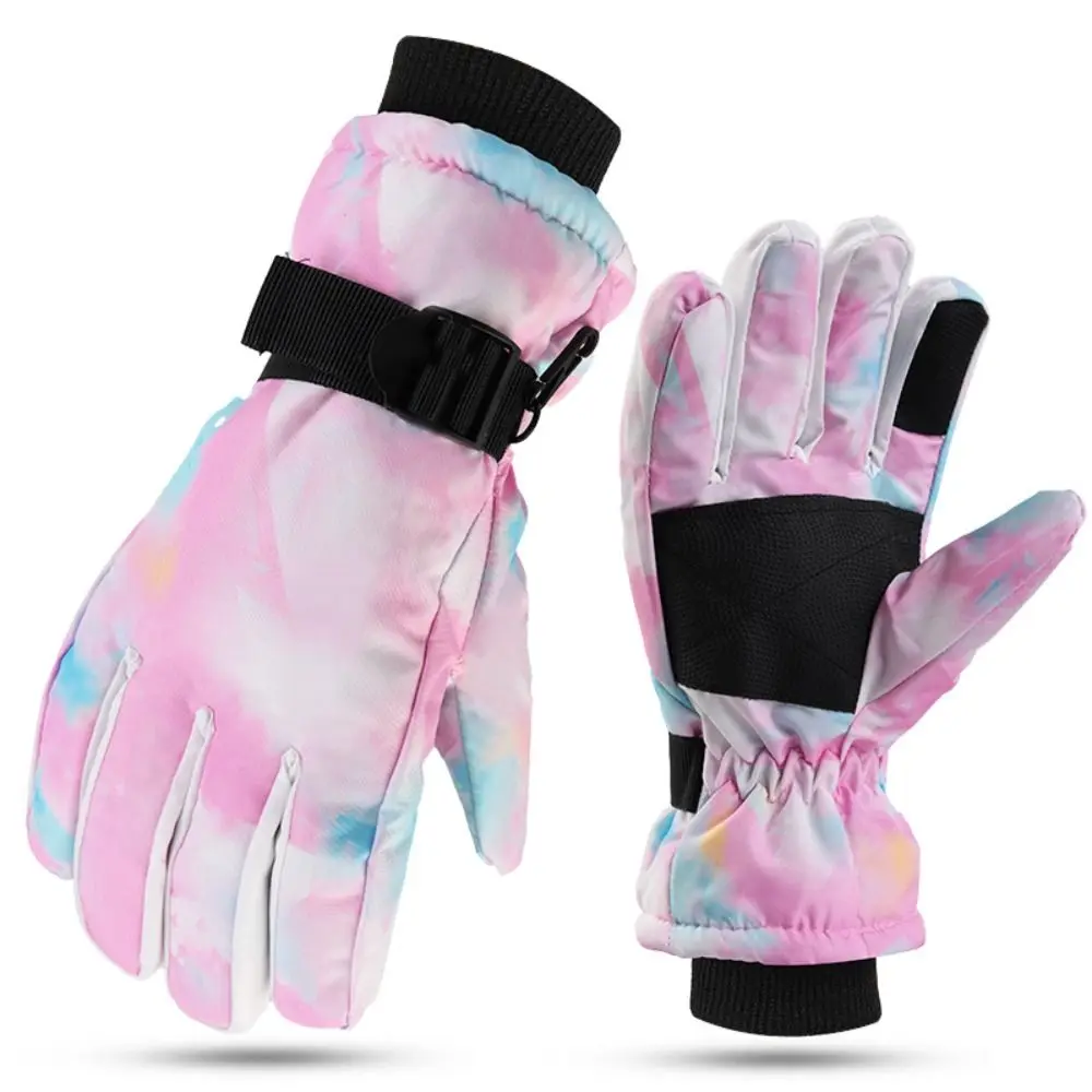 Guantes de esquí para pantalla táctil, manoplas antideslizantes de lana, gruesas, cálidas, resistentes al viento, impermeables, para deportes de invierno - imagen 5
