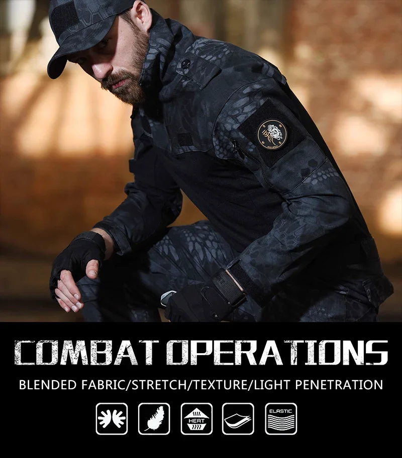 Camisa táctica CP para hombres, camisas Multicam Softair de combate, manga larga, resistente al desgaste, ropa de escalada, ropa de senderismo Airsoft - imagen 5