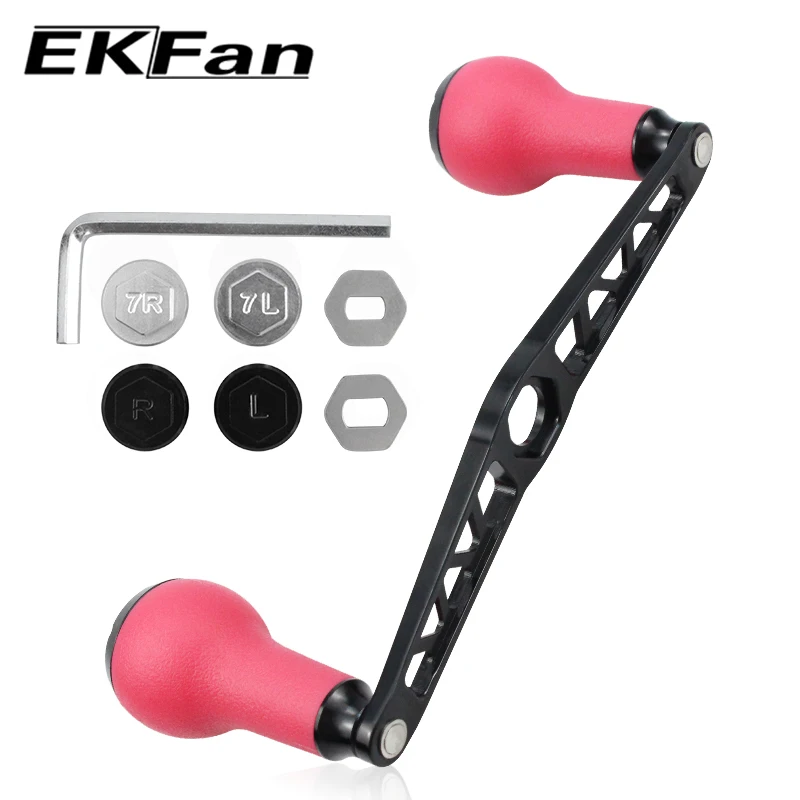Ekfan CNC pesca 130MM mango de aleación de aluminio con perilla de Material TPE adecuado para SHI & DAI cebo carrete de fundición accesorio de aparejos - imagen 3