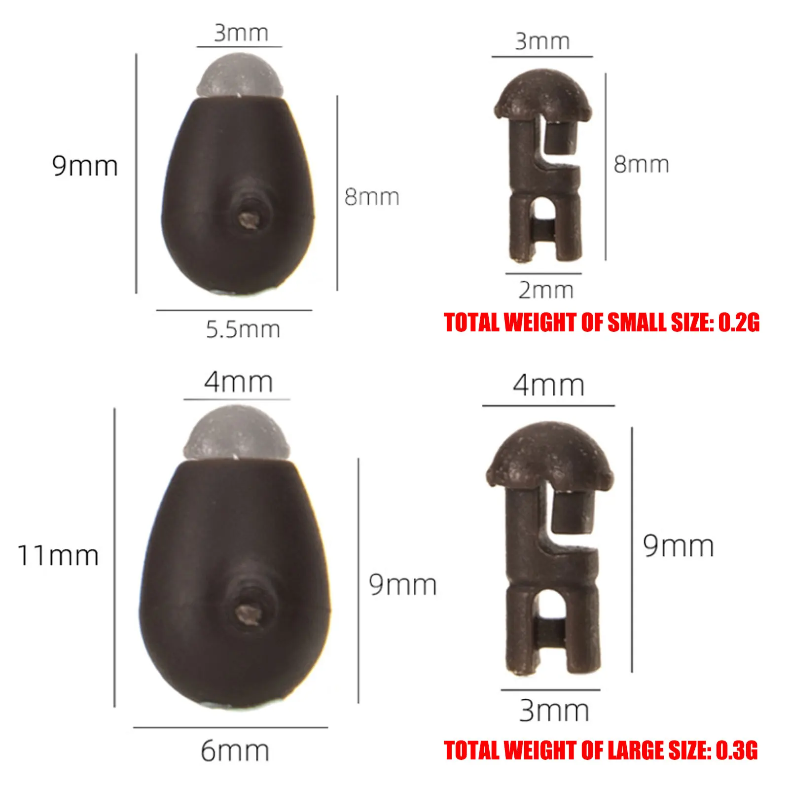 Lote de 50 unidades de cuentas de cambio rápido, aparejos terminales de carpa, método de alimentador, accesorios de Pesca, herramientas de conector, aparejos de Pesca de carpa - imagen 2