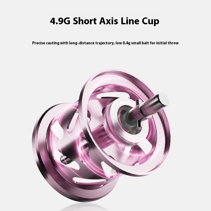 Carrete de pesca Baitcasting de acero inoxidable 9 + 1bb ID, carrete de gota de agua con señuelo, modelo de cuerpo de carbono ultraligero anti-línea de fundición larga de 117g - imagen 4