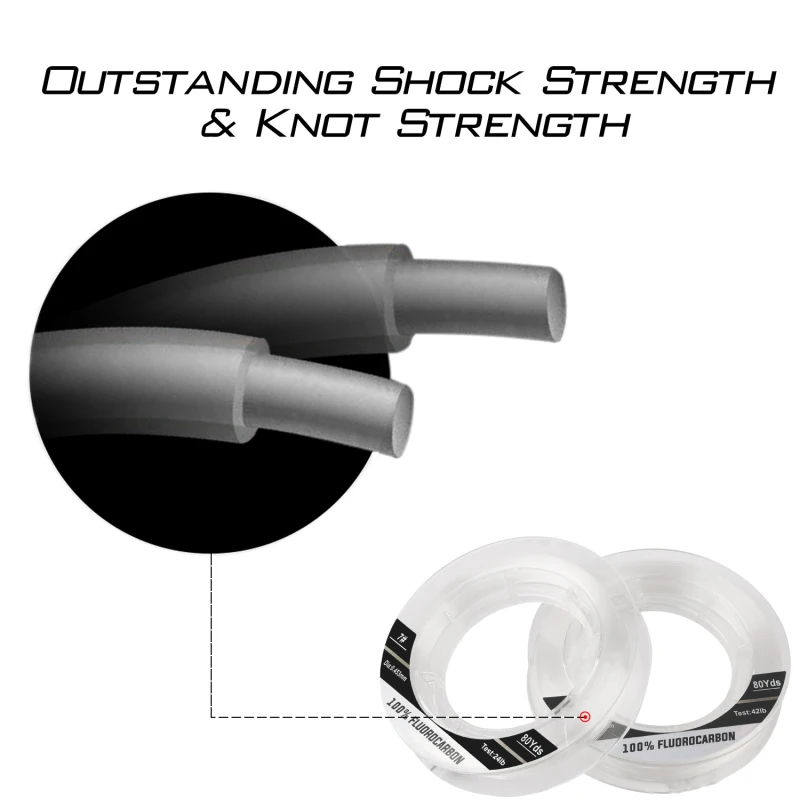 Sougayilang nueva línea líder 100% líneas de Pesca de fregadero de fluorocarbono puro 80M línea de Pesca 3-68LBS aparejos de Pesca de prueba Pesca - imagen 3
