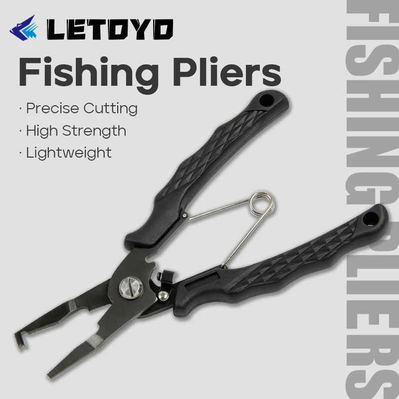 LETOYO Alicates de pesca multifunción inox: cortaalambres y crimpador