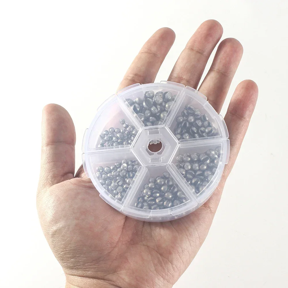 DNDYUJU 300 Uds pesca anillo dividido redondo plomo de pesca para aparejos flotadores de pesca buenos accesorios - imagen 4