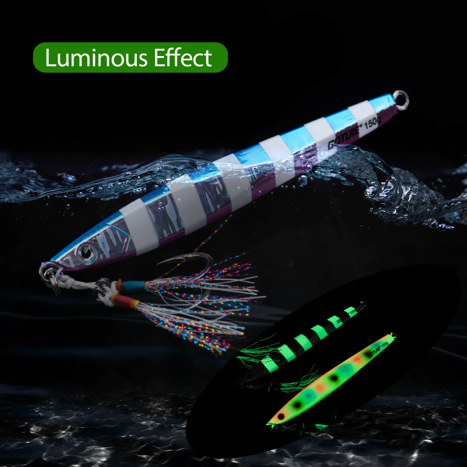 Señuelo de pesca luminosa para pescado nocturno
