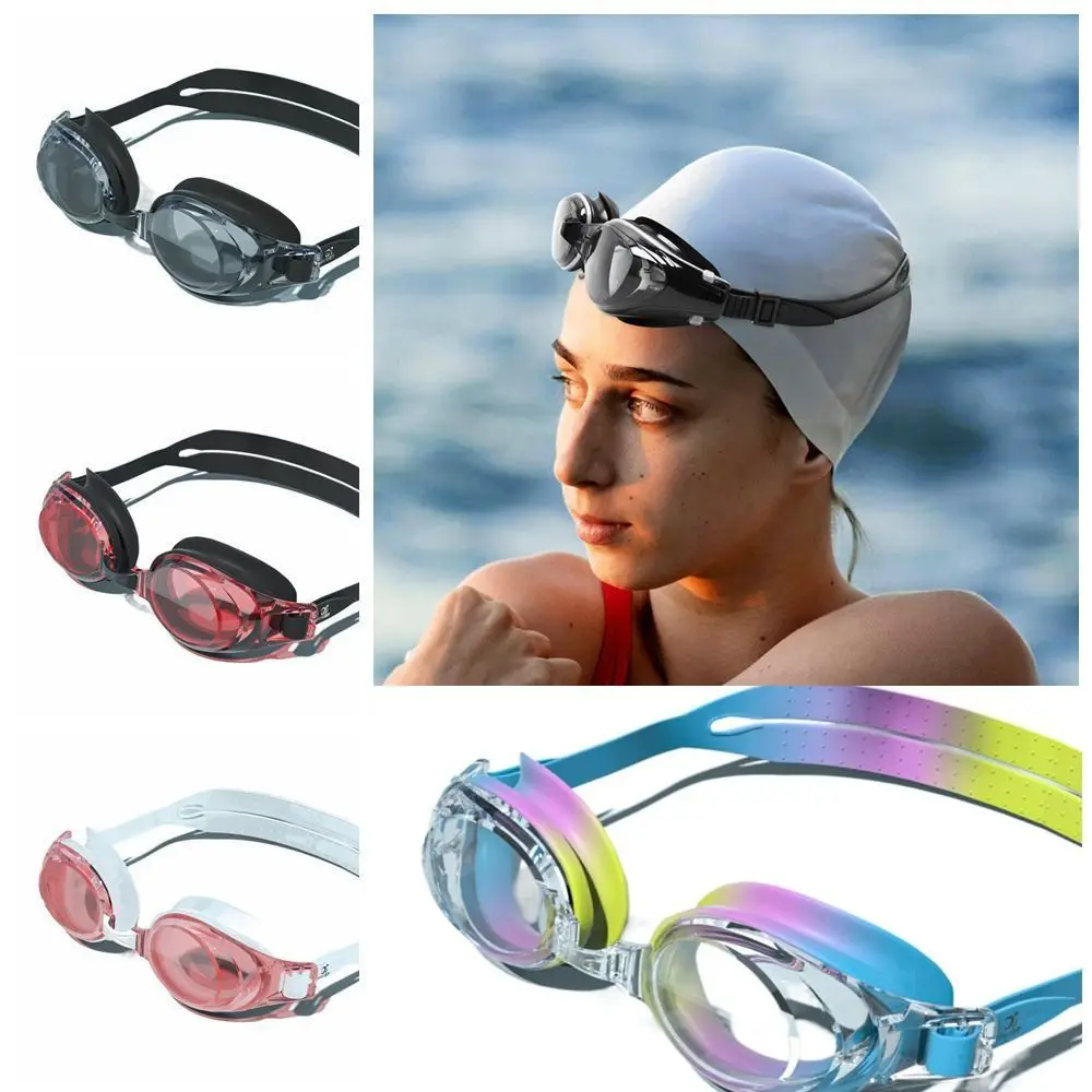 Gafas de natación antiniebla 0 ~-9,0, marco de espejo de silicona, gafas de natación para buceo con correa elástica sin fugas - imagen 3