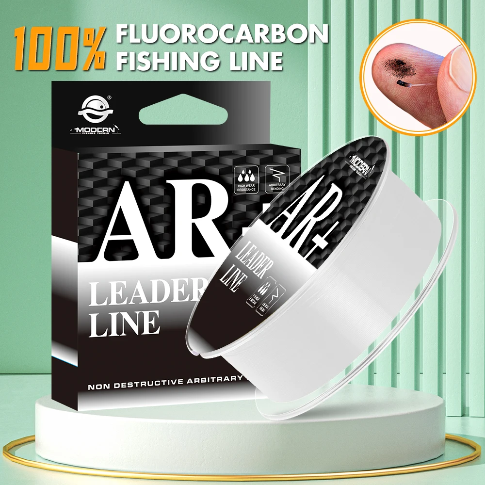 ZUKIBO-sedal de pesca de fluorocarbono puro AR + 100%, 100M, 50M, 20M, transparente, Invisible, de hundimiento rápido, muy resistente a la abrasión