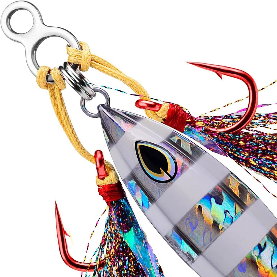 FishTrip 25 uds Jigging anillo sólido acero inoxidable pesca conector resistente Terminal aparejos - imagen 5