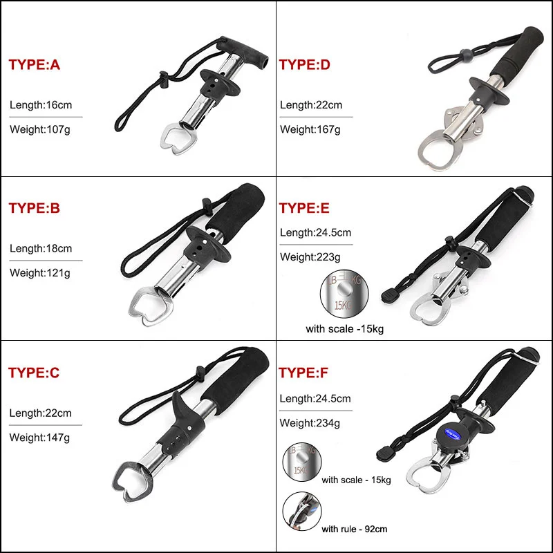 Pinza de pesca portátil de acero inoxidable, cortador, alicate, Control de labios, regla de escala, herramienta, pinza para carpa, accesorio de agarre - imagen 3