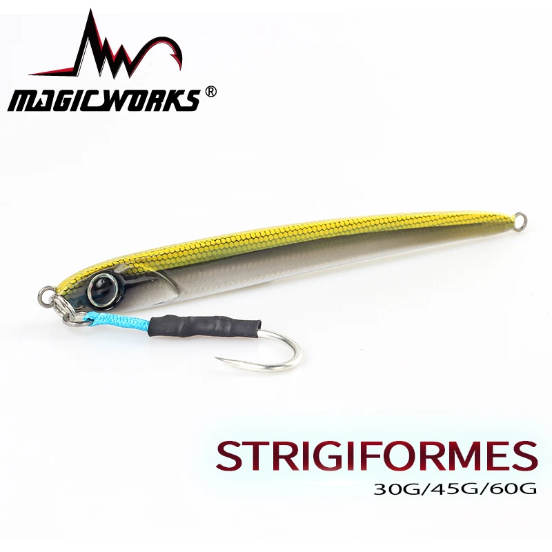 MAGIC WORKS Metal Jig Fishing Goods Sea Fishing Lure Jig 30g 45g 60g Jigs for Sea Bass Fishing Trout Artificial Bait Tackle - imagen 4