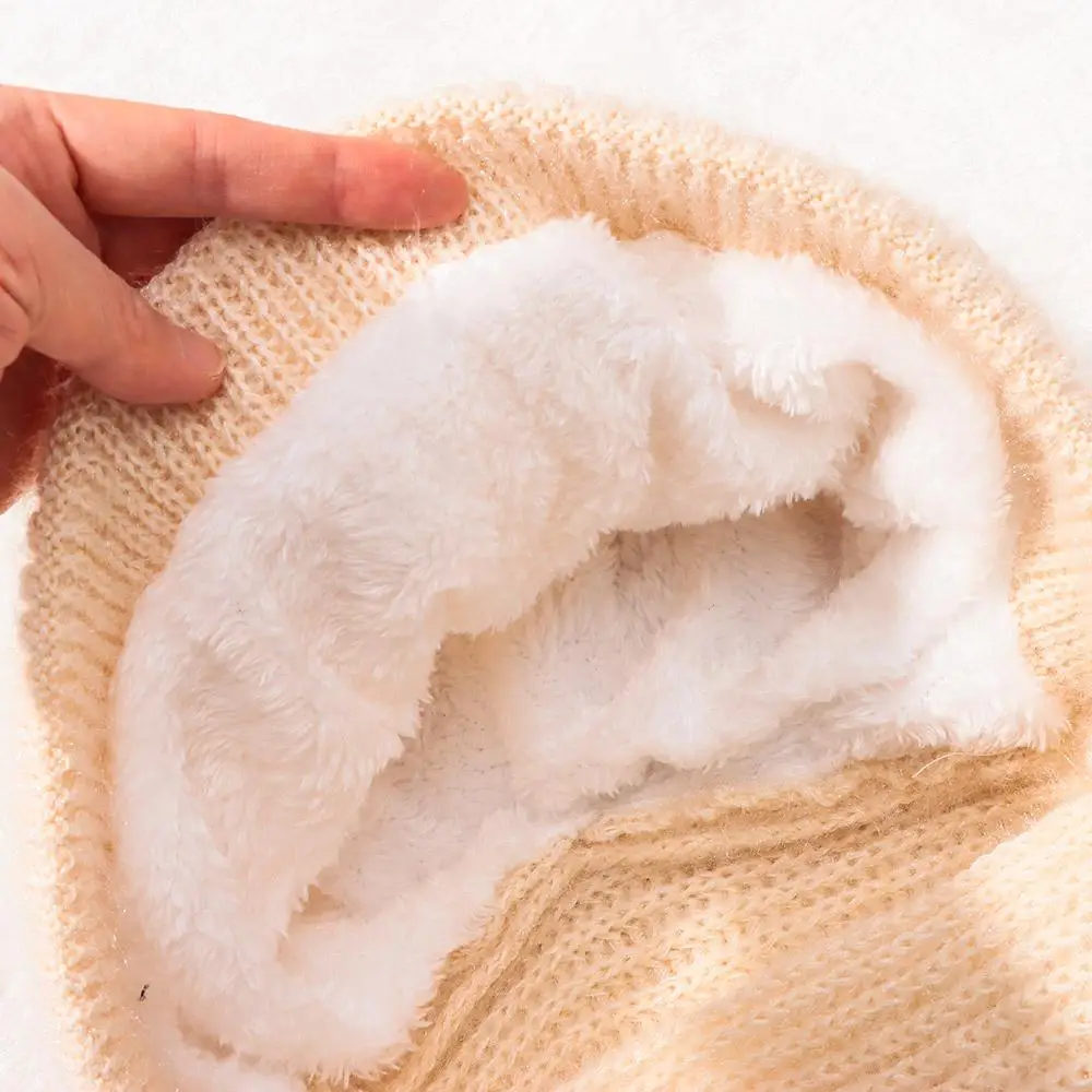 Gorro a prueba de viento a la moda, bufanda gruesa, gorro cálido para invierno, conjunto de bufanda, calentador de cuello, gorro con protección para los oídos integrado para mujer - imagen 3