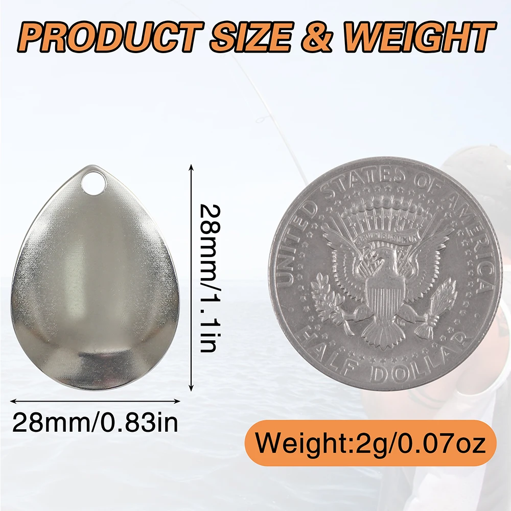 10 Uds. Cuchara de pesca, cuchillas giratorias Colorado, cuchillas giratorias fáciles de girar, Kit de fabricación de cebo para accesorios de Señuelos de Pesca DIY - imagen 2