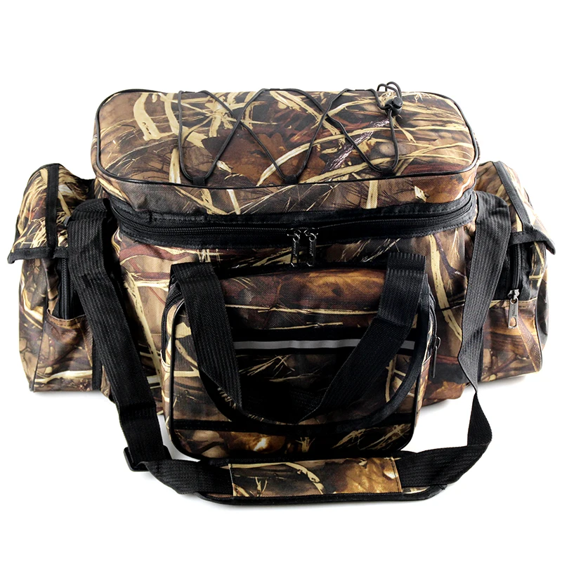 Bolsa de pesca impermeable de 50x30x25cm, bolso de hombro de dos capas para exteriores, bolsa de aparejos de pesca multiusos de gran capacidad (regalos) - imagen 5