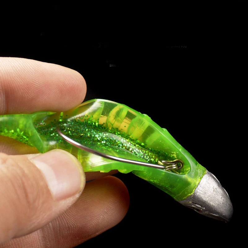 Señuelo de pesca con cabeza de plomo, 15g, 9,5 cm, Minnow Jig, cebo suave de silicona, cola en T, Wobblers, Perch Jighead, Slow Bass Pike, Invierno - imagen 3