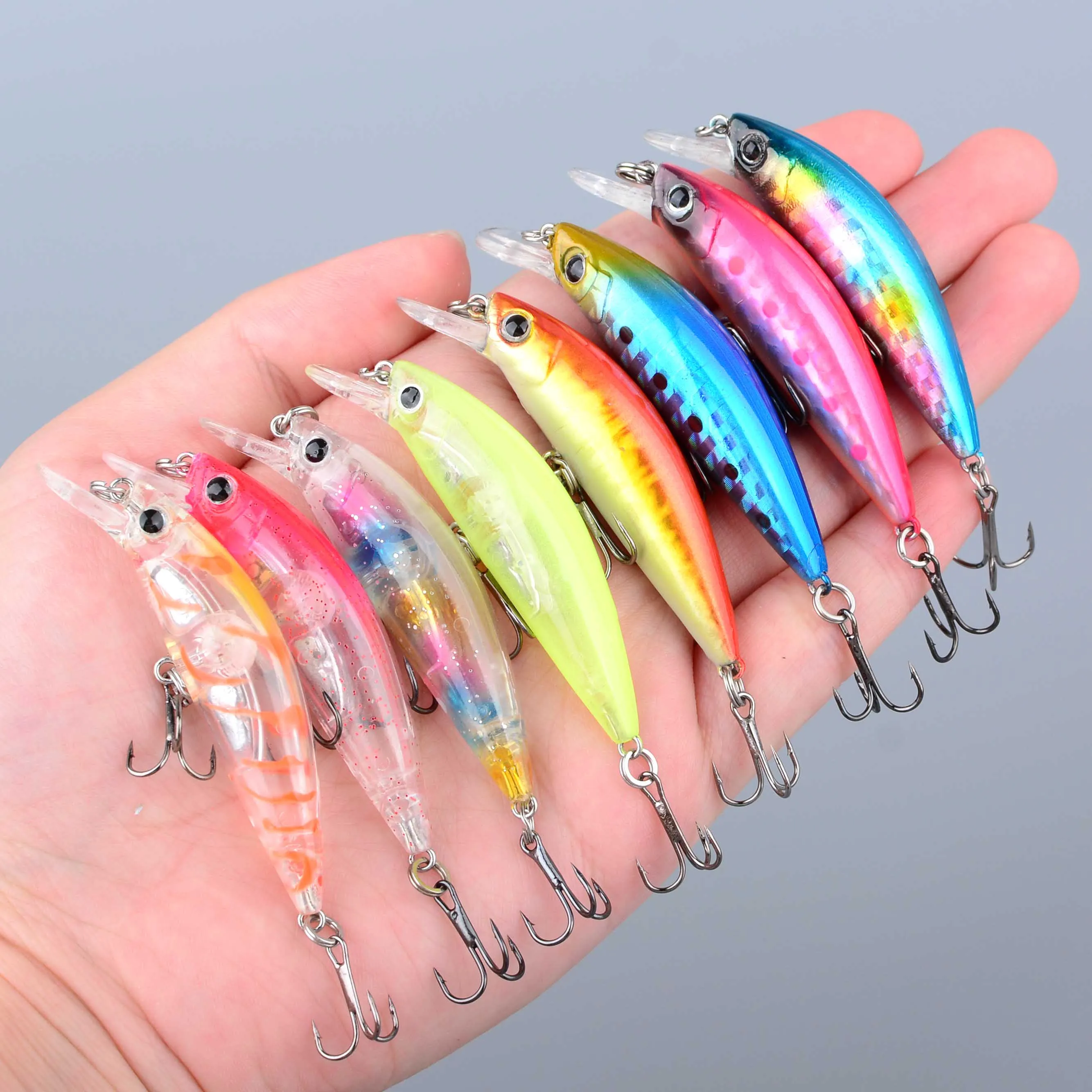 Señuelos Crankbait Minnow artificiales de cebo duro para spinning