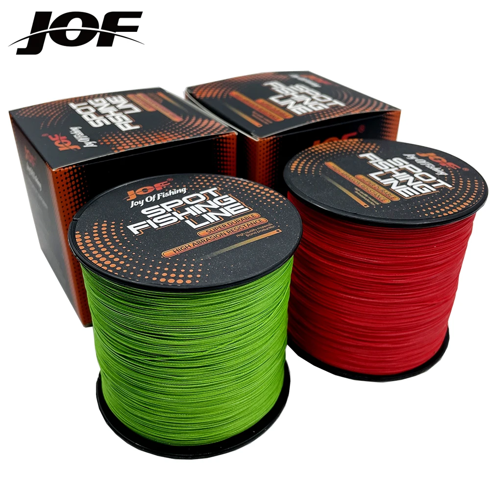 JOF 8x-strand-línea de pesca trenzada, 500m, 300m, multifilamento, Pe, 18-78lb, accesorios de pesca para agua salada - imagen 4