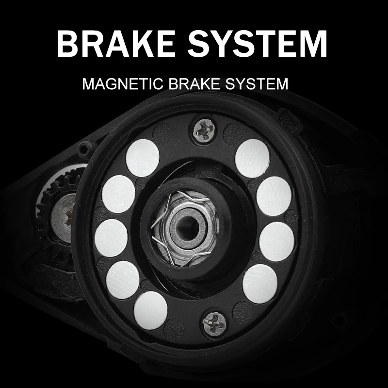 Carrete de pesca BILLINGS, carrete de Baitcasting de arrastre máximo de 8KG con sistema de frenado magnético, relación de engranaje 7,2: 1 para señuelo de agua dulce - imagen 3