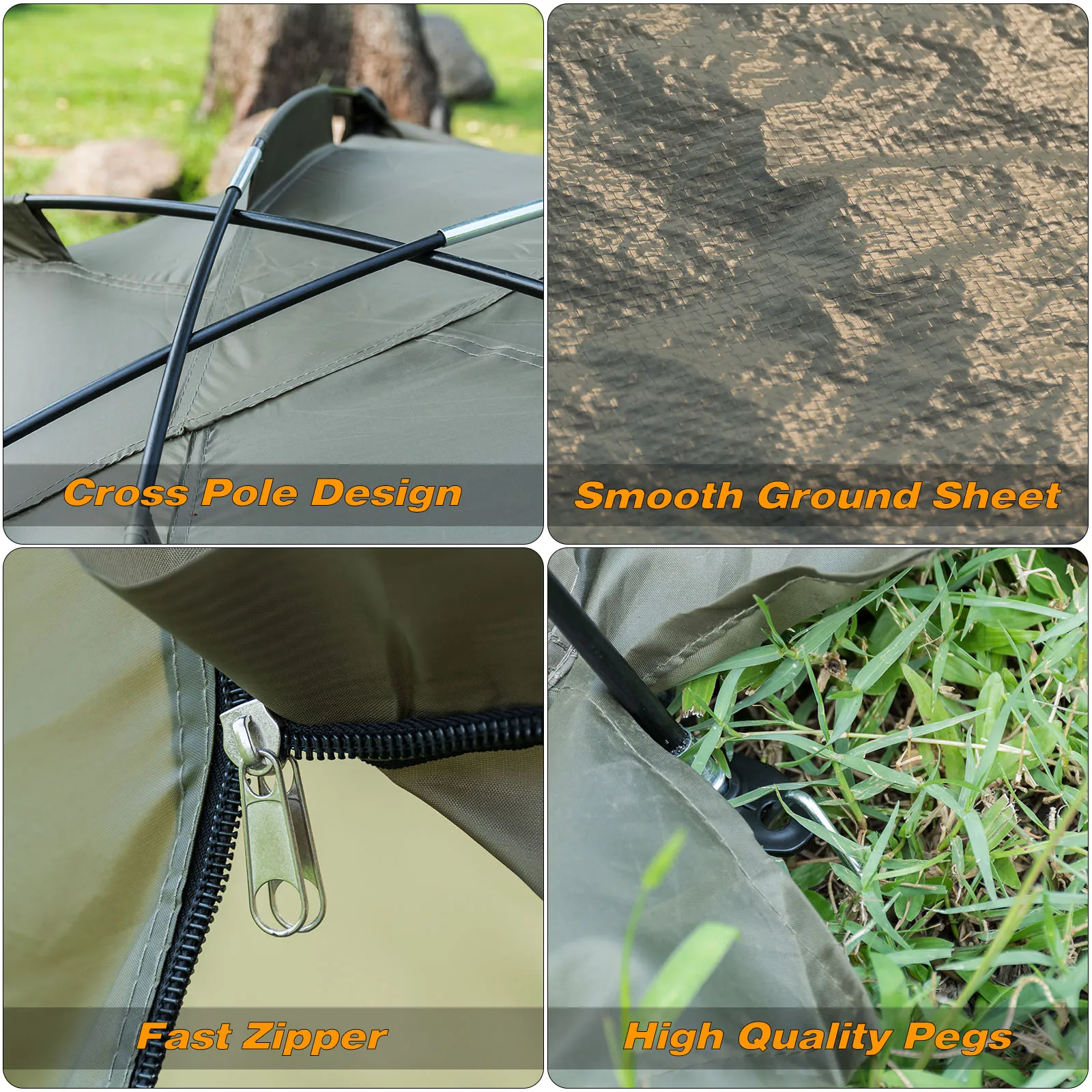 Bivvy ultraligera impermeable para pesca y caza - imagen 2