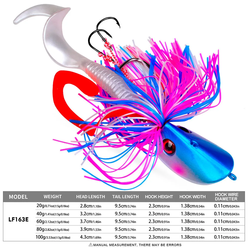 Jig Head con falda 20-100g – Lubina y carpa - imagen 2