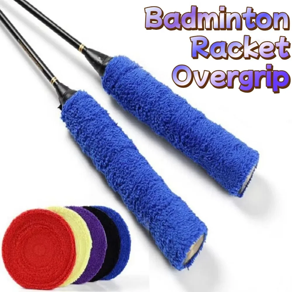 Overgrip de raqueta de bádminton colorido, toalla de tenis absorbente de sudor de 10M de longitud, agarre de mano, cinta de agarre suave antideslizante