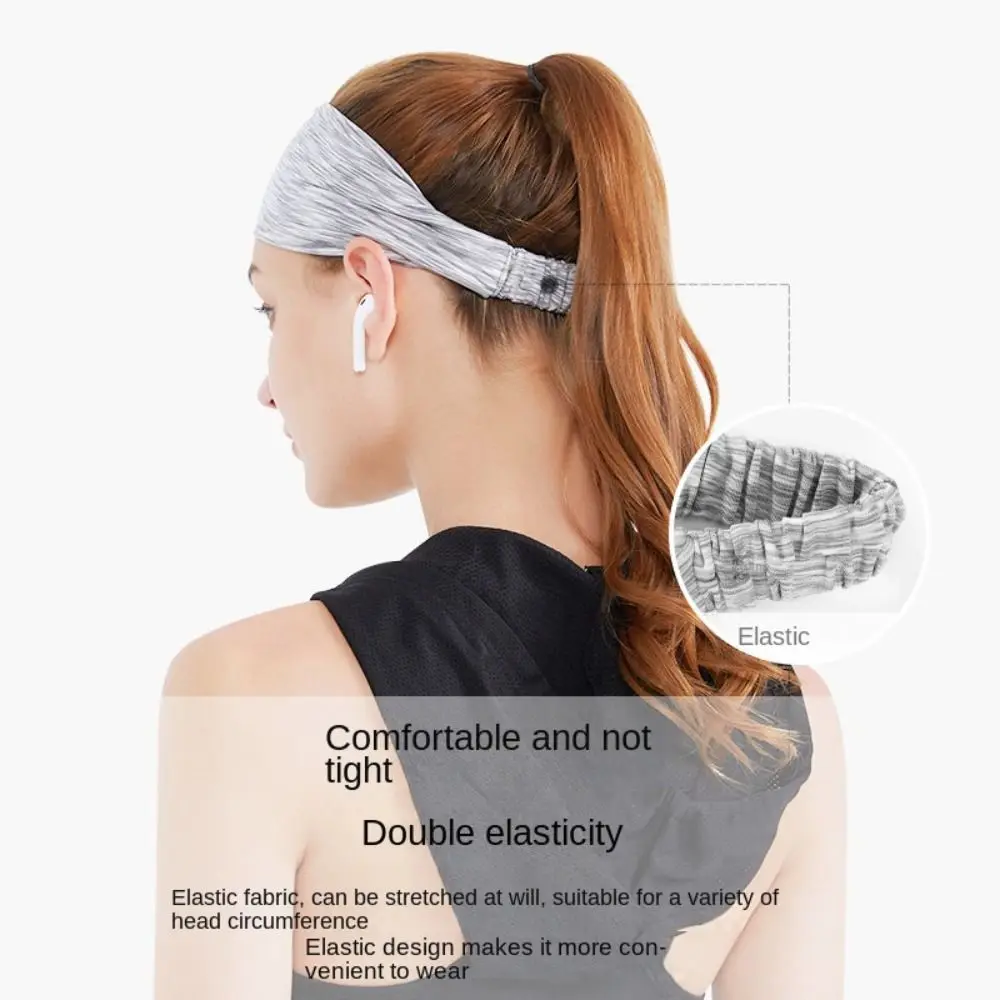 Diademas elásticas para Yoga, fibra de poliéster/el LICRA, banda para el sudor transpirable para Yoga, absorbe el sudor, banda para el cabello duradera para Yoga, bicicleta para montar - imagen 5