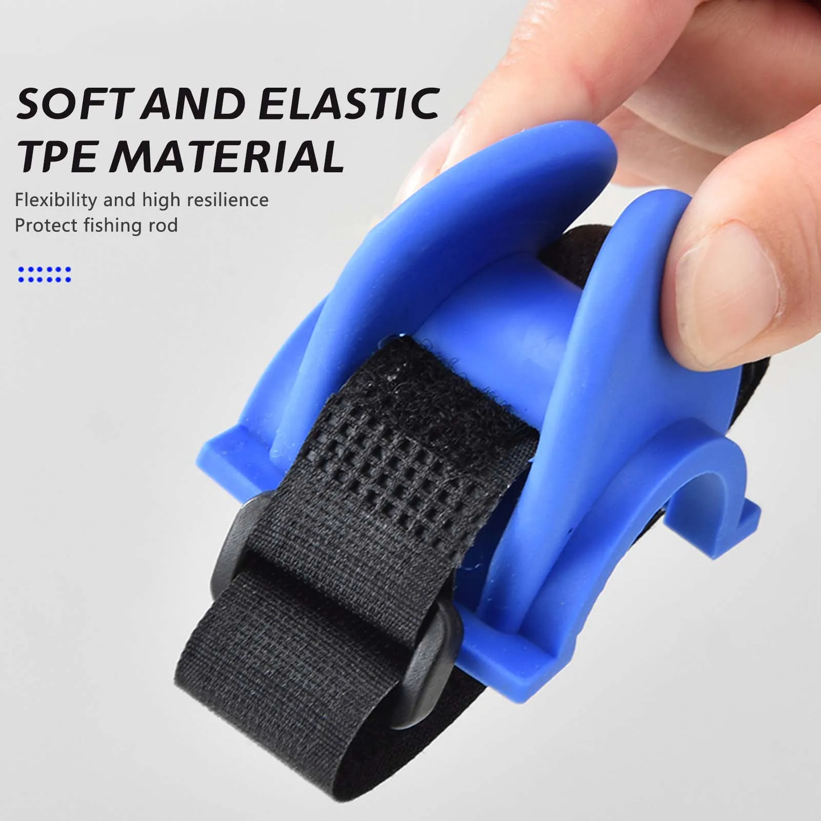 Soporte para caña de pescar en forma de U, soporte portátil para caña de pescar de TPE, barandilla para barco de pesca, caña de pescar, caña de pescar, caña de mar - imagen 2