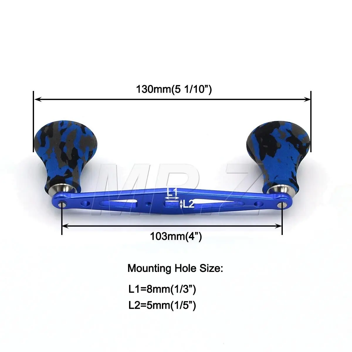 TKAHV 4 "Bule potente mango de carrete de pesca Baitcasting para Abu Daiwa Shimano Camo EVA perilla de perfil bajo agarre de carrete de tambor - imagen 4