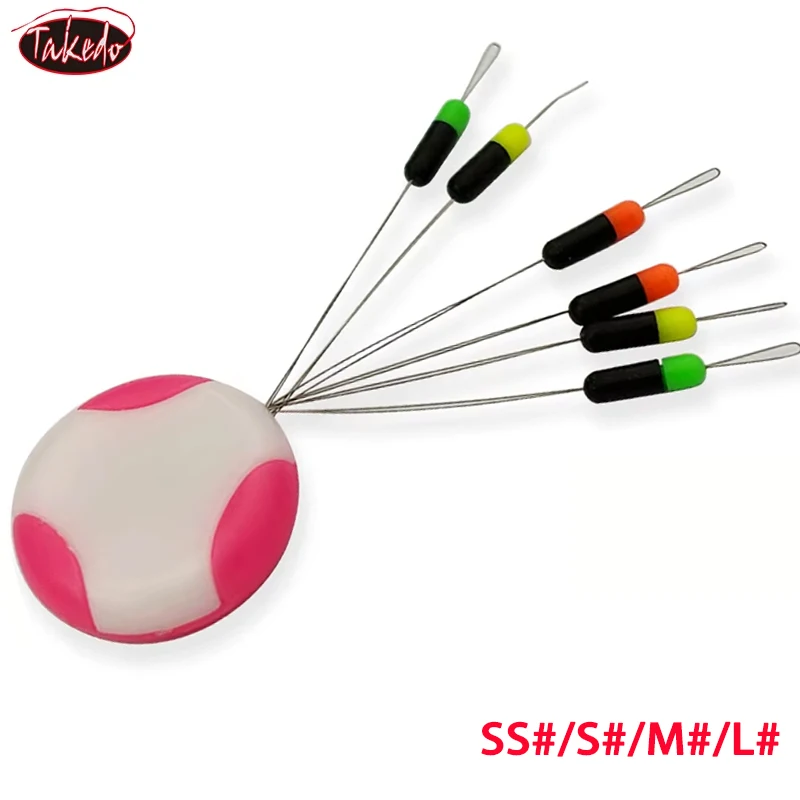 TAKEDO 2 juego/bolsa SS S M L tapones antideslizantes para Bobber tapones de goma para pesca Flot Bobbers posicionamiento frijoles espaciales - imagen 3