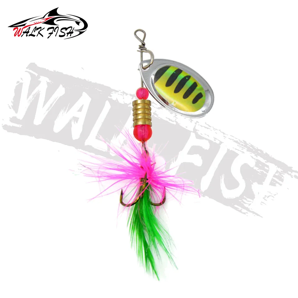 WALK FISH-señuelo giratorio de Metal, 1 piezas, 3,5g, Spoonbait Crankbaits, Wobblers para pesca de Lucio, aparejos de cebo de ganchillo, cebo Artificial - imagen 3