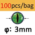 Green 3mm 100pcs