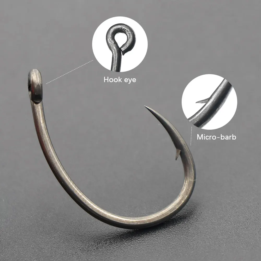 Anzuelos carpa con PTFE micro púa – Acero torcido súper afilado - imagen 2