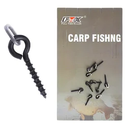FTK 10-20 piezas tornillos de cebo de carpa con anillo giratorio cebo de carpa para carpa Ronnie Rig Chod Boilies tornillos carpa Hiar Rig Terminal aparejos