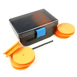 Hirisi-Juego de bobinadora de hilo de pescar de espuma EVA, carrete de aparejo naranja para anzuelo de pesca de carpa, tablero de almacenamiento líder, aparejos portátiles, 10 Uds.