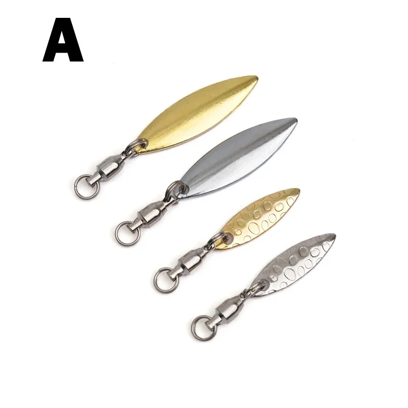 OUTKIT 6 unids/lote señuelo DIY para Spinner cuchara señuelos ranas VIB hoja de acero inoxidable reflectante cucharas ruidosas accesorios de pesca - imagen 3