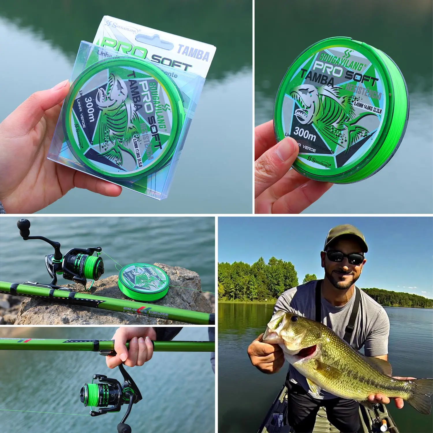 Sougayilang línea de pesca monofilamento resistente a la abrasión - imagen 5