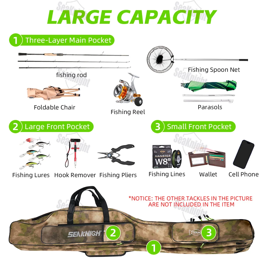 Seaknight Bolsa de Pesca Plegable Impermeable 3 Capas - imagen 3
