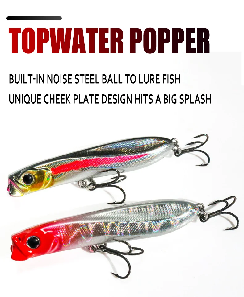 Señuelo topwater AJLURES con acción de superficie Walk'n Roll