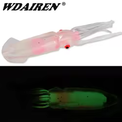 Señuelos de pesca de pulpo suave, 1 unidad, 12cm, 11g, para plantillas, faldas de pulpo de Color luminoso, cebo de Jigging Artificial, falda de calamar, señuelo de pulpo