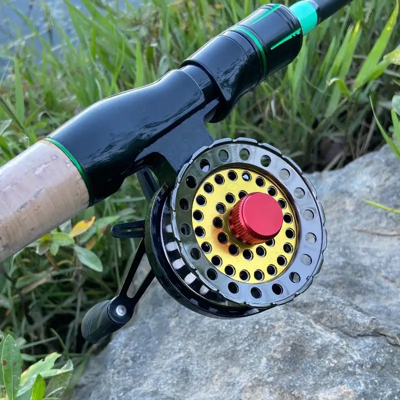 Carrete de pesca de hielo/balsa para intercambio de mano derecha/izquierda, arrastre máximo de 5KG con sistema de frenado magnético, relación de engranaje de alta velocidad 3,6: 1 para todas las aguas - imagen 3