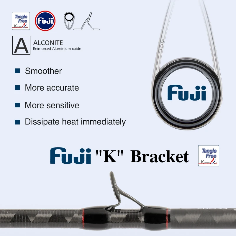 TSURINOYA PIKE BASS 2,06 m 2,20 m señuelo de fundición larga L ML potencia MF acción HACKER II 92ML 732L 732ML varilla de alta sensibilidad - imagen 5