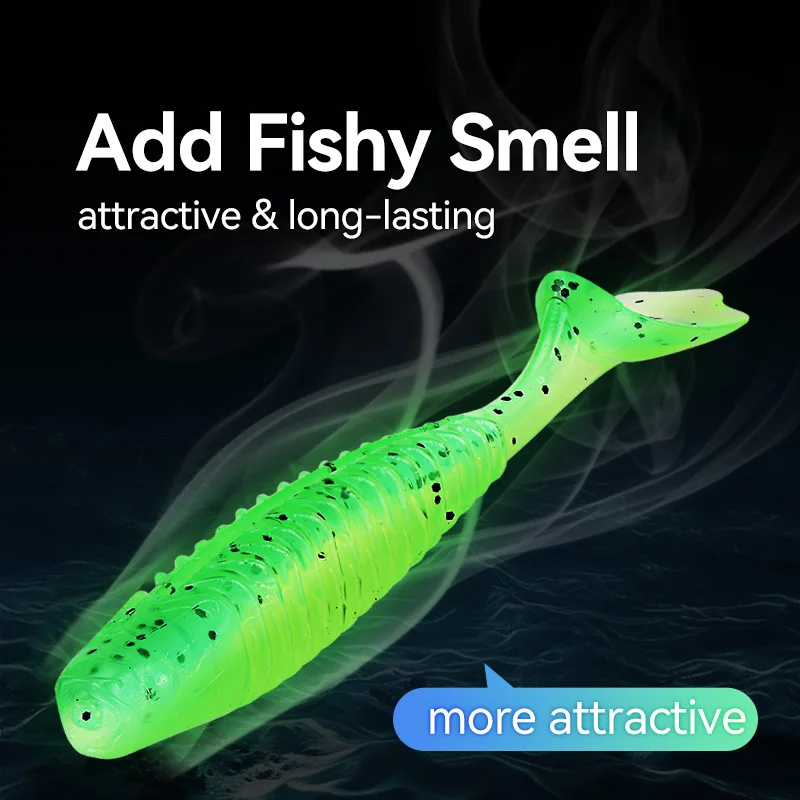 WEIHE 20 piezas pies de pato flotantes cola en T 5,5 cm/6,5 cm cebo suave Luya cebo falso - imagen 5