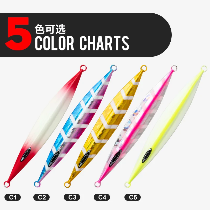 OBSESSION J131 120g 150g 200g 250g 300g pesca en agua salada cebo de Jigging de Metal luminoso duro hundimiento señuelo Jigbait de Metal brillante - imagen 5