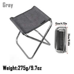 Silla de pesca plegable de aluminio con respaldo ajustable