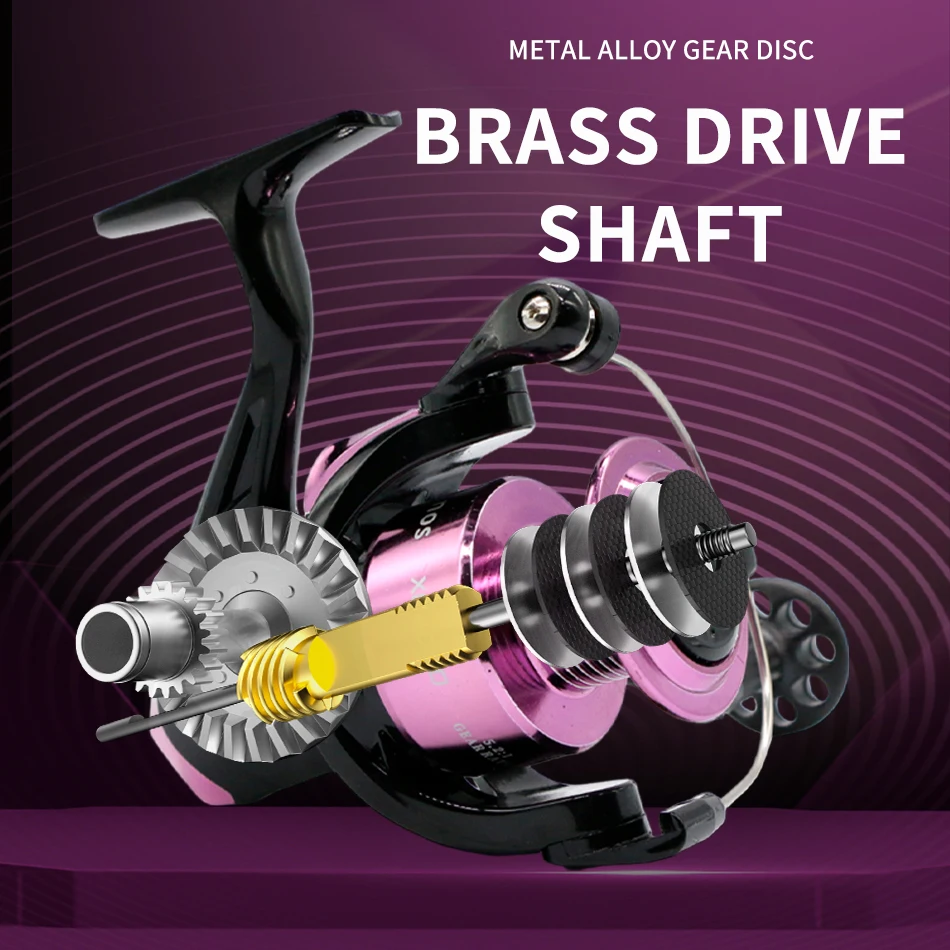 ROOBLINOS-carrete de pesca giratorio XC, de plástico ligero, para agua salada, carpa, trucha - imagen 4