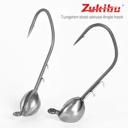 ZUKIBO Gran espina dorsal súper deslizante puerta de gancho de politetrafluoroetileno doble punta de gancho de plomo para evitar el gancho de peces, insectos blandos y accesorios de pesca Equipos de pesca complejos