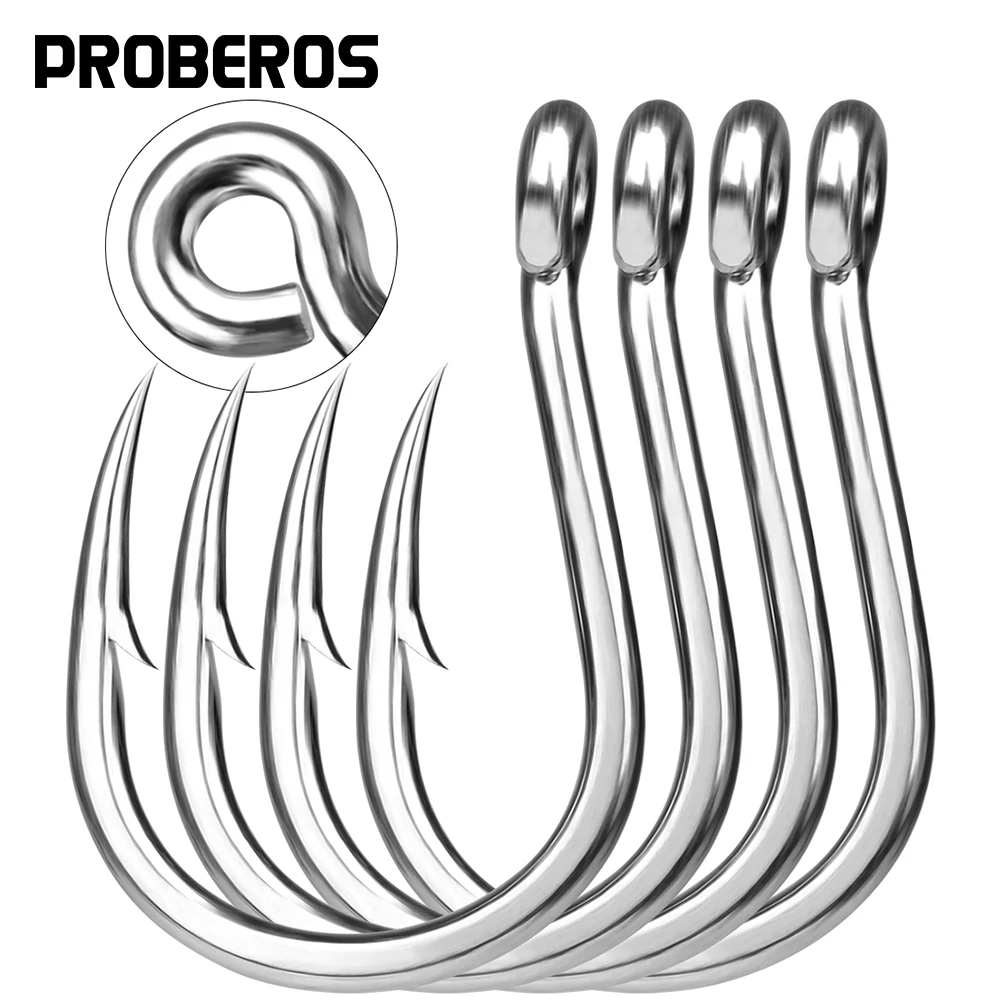 PROBEROS Anzuelos acero alto carbono con púas – Pesca marítima y barco - imagen 4