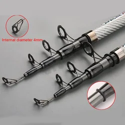 Caña spínning telescópica de carbono para mar, lances largos